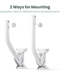Heavy Duty Universal J Pole Antenna Mount Two Pack With 150 Degree Swivel Arm, reversible J mast for versatile mounting options.