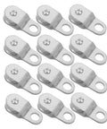 Swivel Rope Pulley Set 12 Pack For 6mm Rope Cable Pulley Wheels For Lifting And Towing Industrial Load Blocks For Material Handling Heavy Duty Wire Guide Wheel For Outdoor Use, 12 silver pulleys