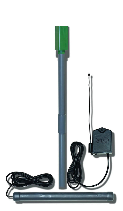 FM130 Wireless Driveway Vehicle Sensor With 100 Ft Range Hands Free Exit For Your Property DIY Friendly Magnetic Vehicle Detector With Adjustable Sensitivity From 3 To 12 Feet, including sensor components and wiring.