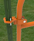 Heavy Duty Gate Hinge Pins For T Post Fence Hang A Gate From A Metal T Post Easy Install Top And Bottom Pins on gate
