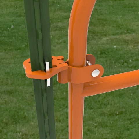 Heavy Duty Gate Hinge Pins For T Post Fence Hang A Gate From A Metal T Post Easy Install Top And Bottom Pins on gate