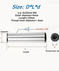 Diagram of Pro Grade High Strength Quenched Taper Pin With Internal Thread For Quick, Precise Assembly Alignment showing dimensions