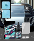 DIY Windshield Crack Repair Kit For Chips And Stars Quick Glass Fix That Stops Cracks From Spreading Easy No Removal Car Windshield Repair For A Clear Finish In Minutes, including liquid bottle, scraper, and pads