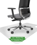 Low Pile Up To One Quarter Inch Thick Carpet Chair Mat With Extended Lip For Heavy Duty Office Desk Chairs Protects Carpeted Floors