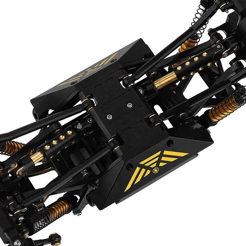 Brass Black Coated Side Plates And Pedal Body Bracket For 1 24 Axial AX24 RC Crawler Chassis Upgrade Beefy Metal Parts