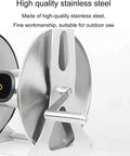 Heavy Duty Stainless Steel Garden Hose Reel With Rock Solid Wall Mount Hose Storage showing craftsmanship and detailed design.