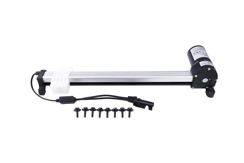 Rock Solid Linear Actuator Replacement For Power Recliner And Lift Chair Featuring 12 Inch Stroke and connecting wires with screws.