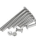Premium 304 Stainless Steel Screw Binding Rivets Book Kit 4mm 5mm, flat head design for albums and crafts.