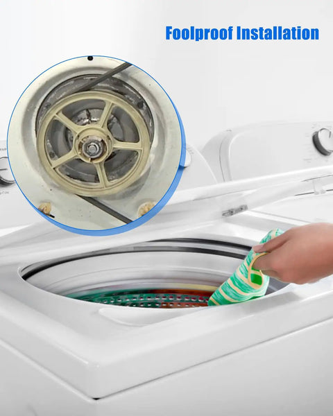 Washer Thrust Bearing Kit For Whirlpool Maytag Amana Washers displayed with installation view