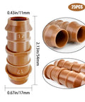 25 Pack Drip Irrigation Barbed Couplings Fittings For 1/2 Inch Tubing No Fuss Install Hose Line Connectors shown with dimensions