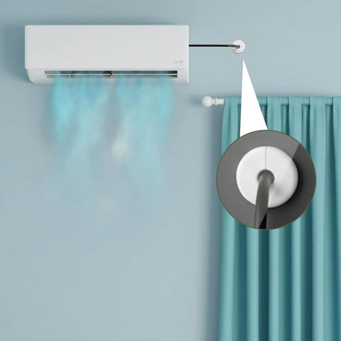 Two Pack White Wall Cable Grommets Kit 1.57 Inch Hole Pass Through For Easy Cable Management No Fuss Dustproof Durable ABS Quick Install Keeps Cables Hidden And Tidy In Home Office Living Room And Studio, shown on wall with cable