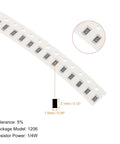 1206 SMD Resistor Kit With 1280 Pcs 0R To 10M Ohm, 64 Values, 5% Tolerance, 1/4W Chip Resistors Assortment on reel