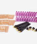 68 Piece TIG Torch Consumables Kit For Welding Torches With 10N Series Alumina Nozzles 10N50 10N49 10N48 10N47 10N46 Collet Set