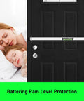 Heavy Duty Door Security Bar For Inward Swing Front Doors Fits 32 To 36 Inches Built Tough With Wall Stud Mount And 2000 Pound Resistance