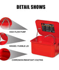 Heavy Duty Steel Parts Washer With Rapid Fluid Recycler Badass At Sloughing Off Grit On Gears Carburetors And Motor Blocks Pro Shop Staple Quick Dry Red Edition with high flow pump and hinged lid.