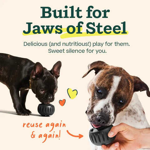 Power Chewer Pupsicle Dog Treat Toy For Strong Chewers Ultra Durable Rubber Chew Ball For Medium Dogs 25 To 75 Lbs Easy To Clean Long Lasting Fun That Keeps Pups Busy, dog chewing rubber ball
