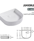 White Oval Vessel Sink 16.3x14.3 Inch Porcelain Ceramic Above Counter Vanity Sink For Modern Bathrooms, Durable Ceramic With HighGloss Finish, Dope Contemporary Style Bath Vanity Upgrade
