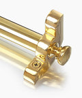 Upgrade Your Stairs With Chic Vintage Brass Adjustable Rods, Non-Slip Design For Elegant Carpet Runners, Solid Hardware Kit With Brackets And Screws To Secure Rugs On Wooden Steps Perfect For Home Decor Makeovers. Brass stair rod bracket with screw and adjustable end cap
