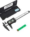 Digital Vernier Caliper 0-6 Inch With External Internal Depth And Step Measurements, Auto Off, Inch And Millimeter Conversion, Precision 0.001 Inch, Handy Diy Measuring Tool Plus Tape Measure with black case and ruler