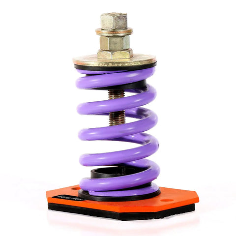 Heavy Duty Open Spring Mount Vibration Isolators 660 Lbs Capacity 1 Inch Deflection Purple Springs with rubber pads