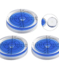 3 Pack Round Bubble Level 32mm for acrylic for spirit Gauge for Precision showing clear and blue measuring bubbles.