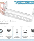 Refrigerator Door Bin Shelf Replacement 242126602 compatible with side by side refrigerators, durable polypropylene frame shown