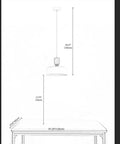 Illustration of Modern Pendant Light With Natural Wood And Brass Accent, 12-Inch White Matte Shade, Adjustable Cord For Kitchen Island And Dining Room
