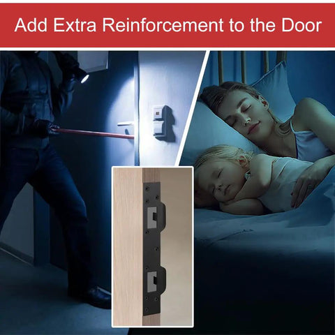 Oil Rubbed Bronze Door Strike Plate With Reinforced Torx Screws And Bit For Exterior And Interior Doors showing security enhancement.