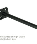 Eight Pack Six Inch Hidden Floating Shelf Brackets Heavy Duty Invisible Wall Bracket Supports Black Powder Coated Solid Steel close-up of a bracket with a 6 inch rod.