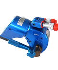 Industrial Grade Hydraulic Torque Wrench 3/4 Inch Square Drive Bolt Tightening Machine with 360 swivel fittings side view.