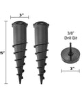 Heavy Duty Ground Stakes Torch Stand For Outdoor Tiki Torches, Freestanding Spike Bases For Ground, 10.25 inch size, two pack
