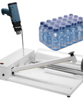 Upgraded Shrink Wrap Machine With Seal And Cut Function, 60 cm width, heat sealer shown with water bottles for packaging.