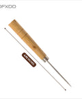 Solid Wooden Scratching Awl For Leatherwork And Bookbinding With Comfort Grip, 4.92 inches, durable wood handle.