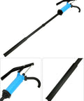 Heavy Duty Hand Siphon Pump 2 Pack For Transferring Thick Liquids Like Motor Oil Without The Sweat Boasts A Slick Quick Fit And Works Right Outta The Box On 5 To 55 Gallon Drums Naturally, featuring a blue pump body and flexible nozzle.