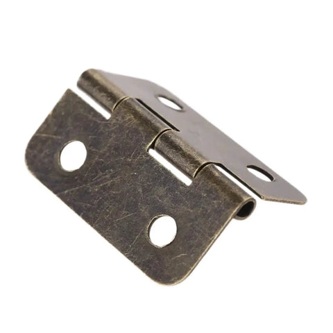 Sturdy Rotating Concealed Hinge Set 4 Pack 30x26mm Iron Vintage Style Furniture Hinges Closeup View