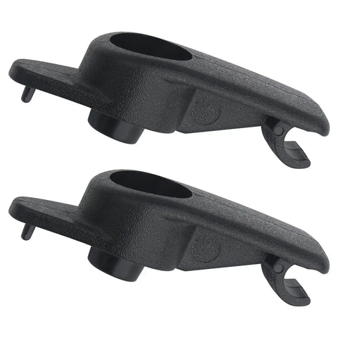 Sun Visor Clip Holder Retainer Replacement For C5 Corvette 1997-2004 10411051, pair of black OEM style clips, exterior view