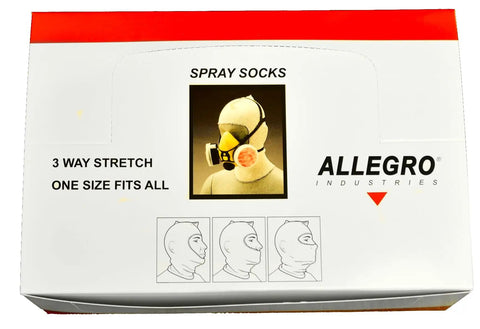 Spray Socks For Overspray Protection 100 Percent Cotton Stretch Knit One Size Fits Most Tan Pack Of Twelve box