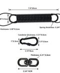 Heavy Duty Porch Swing Spring Kit With 700 Lb Capacity, Hammock Hanging Hardware Set Including 1 Spring, 2 Carabiners, 1 Swivel Buckle