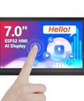 7 Inch ESP32 Display With 800 By 480 IPS HMI AI Touch Screen In Acrylic Case WiFi 2.4GHz Bluetooth 5.0 Dual Core LX7 Up To 240MHz 16M Flash 8M PSRAM 512KB SRAM AI Speech Interaction, front view