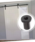 5 Piece Sliding Barn Door Track Spacers Set Adjustable Replacement Hardware for Flat Track Systems, black steel spacer