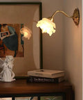 Premium Retro Wall Sconce Lighting French Copper Glass Led Indoor Outdoor Lamp Fixture Goes Along Perfectly beside a framed artwork