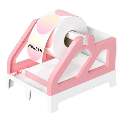 Heavy Hitter Universal Thermal Shipping Label Holder And Fan Fold Roll Organizer No Sweat Paper Dispenser Stand Pink Fits Your Favorite Printers