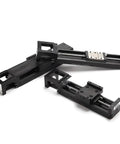 High Precision Single Axis Linear Stage With Beefy Steel Base And Tight 0.01mm Repeatability For Smooth CNC Machining And 3D Printing Includes Plug And Play 100W Servo Drive Kit, showcasing multiple linear stages stacked.