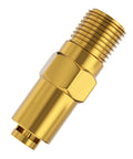 Brass pressure washer thermal relief valve with 1/4 in NPT threads, close-up view (Amazon)