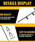 Heavy Duty Gate Drop Rod for Chain Link Fences One And Three Eighths Inch OD Frame Black Powder Coated Drop Rod Pin Latch For Single Or Double Gates One Pack, showing easy assembly and quality details.