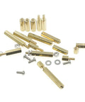 M2.5 Brass Hex Standoffs Spacers Kit With Male And Female Threads 500 Piece Assortment Of Screws Nuts Washers And Flat Washers For Diy Electronics Projects Great For Hobbyists And Builders Includes Lengths From 6mm To 25mm