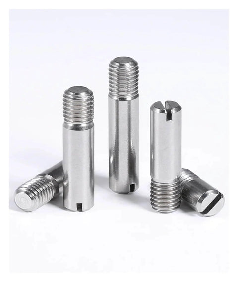 Stainless Steel Dowel Pin Set 304 Slotted Outside Thread Solid Cylindrical Locator Pins For M2 To M10 Sizes 6mm Length