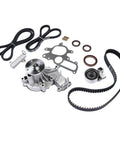 Top Tier Timing Belt And Water Pump Assembly Engine Repair Kit For Toyota Granvia Hiace Hilux Prado 1KZ TE 30 Liter Turbo Diesel Models 1993 Through 2007 Replaces OEM Specs Save Cash Keep Truck Rolling Smooth Today, shown with belts, pump, tensioner, gasket