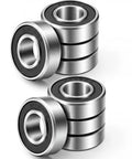 Eight Pack 3/4 Inch Ball Bearings Carbon Steel ID 3/4 By OD 1-3/8 For Lawn Mowers, Wheelbarrows, Carts, And Hand Trucks Replacement Bearings - Heavy-Duty, Quiet Operation, Built Tough, Long-Lasting, 3/4 inch sealed bearing set