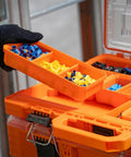 MODBOX Replacement Bins Four Pack Rectangle and Square Bins for Short Component Boxes with Removable Dividers in toolbox